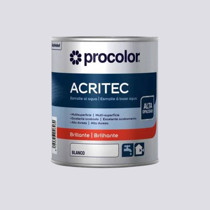 Tinta Esmalte Acrílico Brilhante Branco Procolor – Qualidade Profissional, Fabricada em Portugal