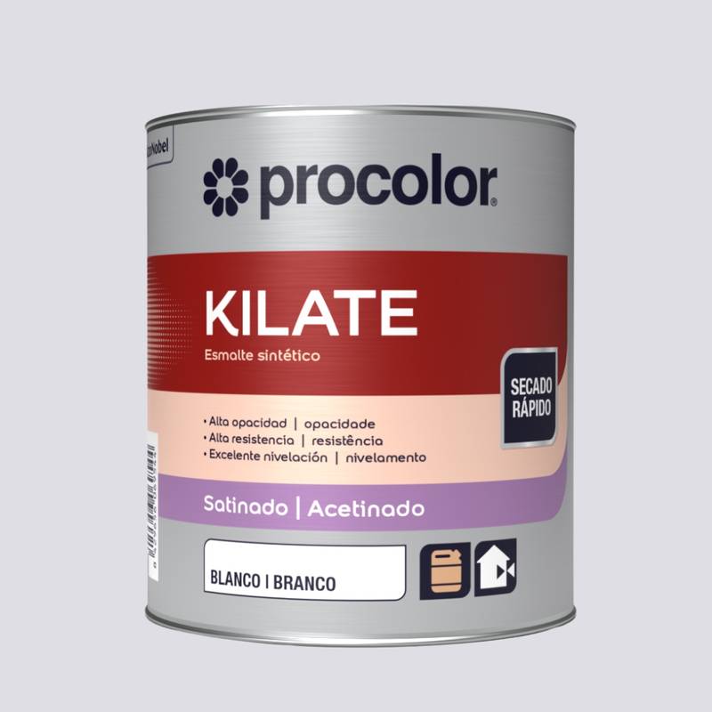 Tinta Esmalte Acetinado Kilate para Madeira, Ferro e PVC – Acabamento Lacado Resistente – Procolor Qualidade Profissional